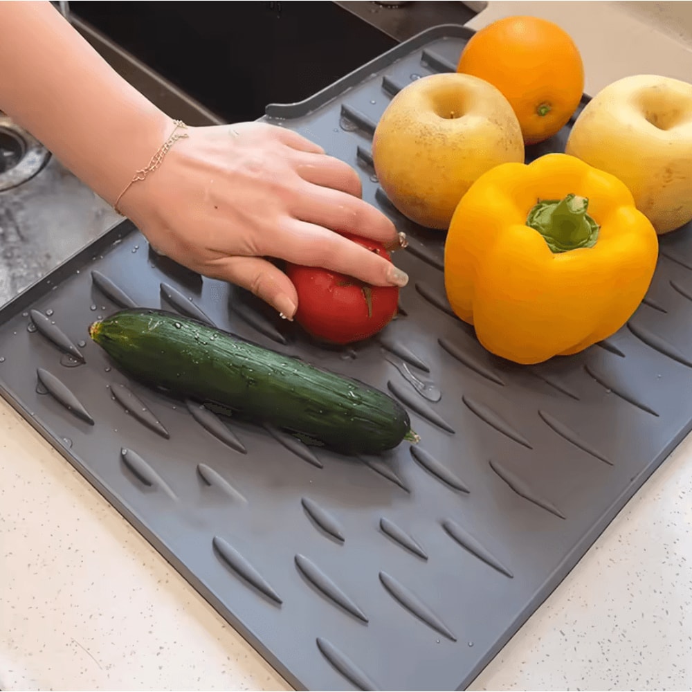 Silicone Sink Drain Mat For Dishes Fruits Vegetables 1