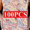 FreshSeal Elastic Food Cover Wraps 100PCS Disposable Cling Bowl Covers 4