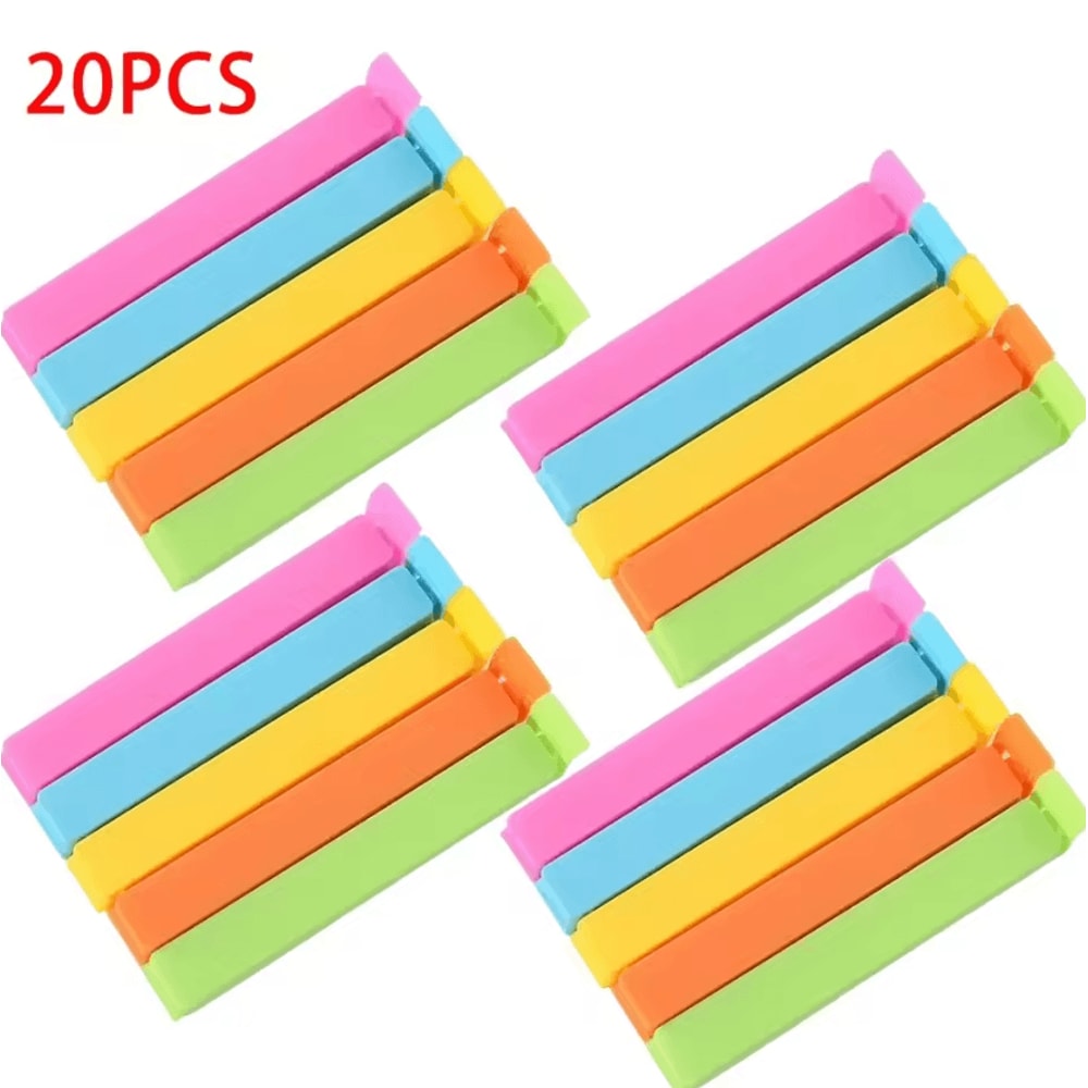 FreshLock Portable Bag Sealing Clips Set Reusable Kitchen Food Sealer Clamps 4