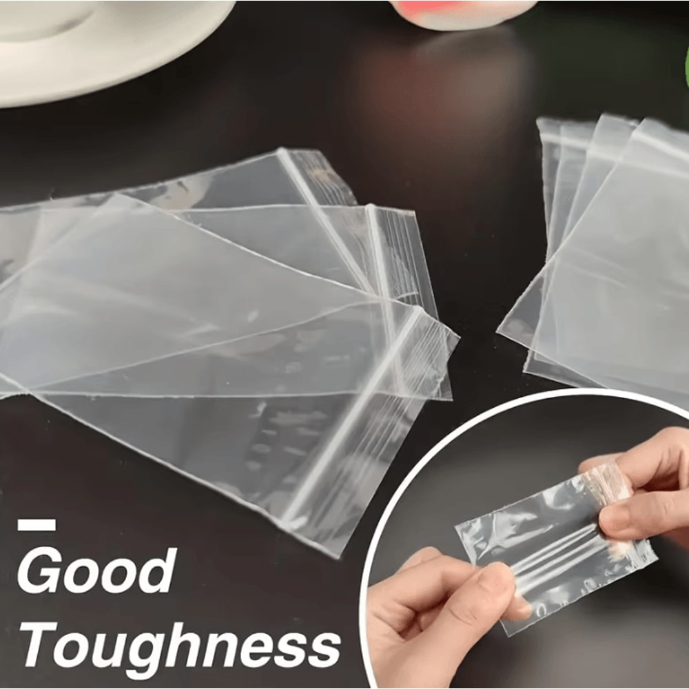 FreshGuard Clear Zipper Storage Bags 100PCS MultiPurpose Organizer Pack 1