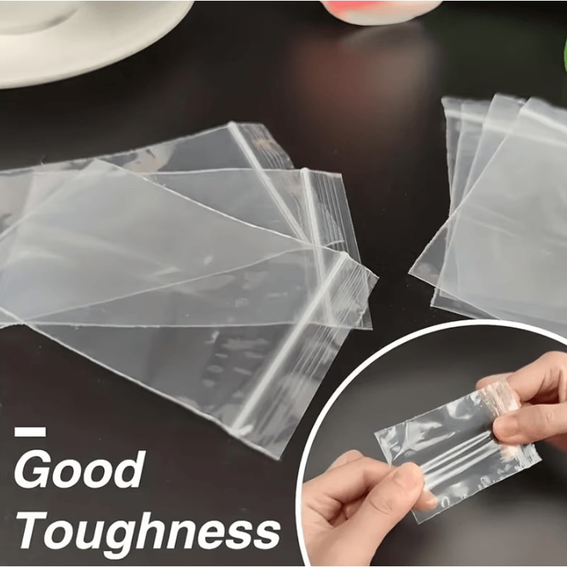 FreshGuard Clear Zipper Storage Bags 100PCS MultiPurpose Organizer Pack 1