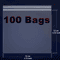 FreshGuard Clear Zipper Storage Bags 100PCS MultiPurpose Organizer Pack 4
