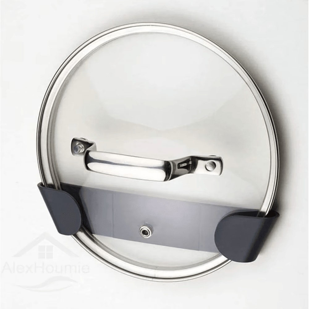 SpaceSaver WallMounted Pot Lid Holder Rack Kitchen Organizer Set 1