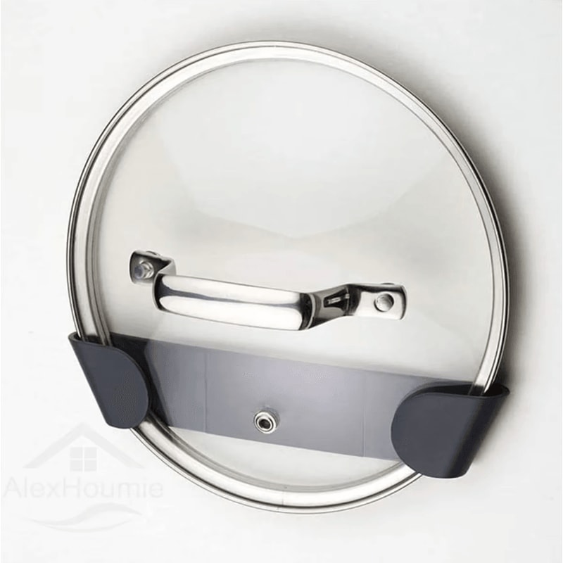 SpaceSaver WallMounted Pot Lid Holder Rack Kitchen Organizer Set 1