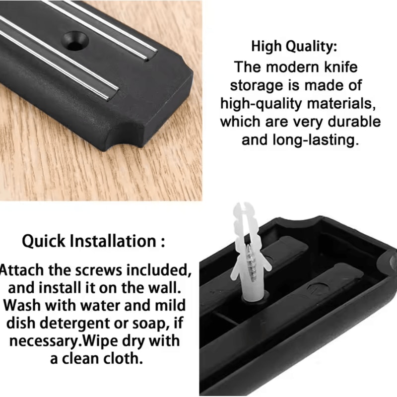MagnaGrip Stainless Steel Magnetic Knife Holder 13 Inch Wall Mounted Knife Strip 1