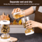 PickleFlow Hourglass Pickle Jar With Fork Dry Wet Food Separator Container 2