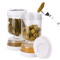 PickleFlow Hourglass Pickle Jar With Fork Dry Wet Food Separator Container 4