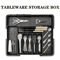 BPAFree Expandable Bamboo Cutlery Tray Organizer For Kitchen Drawers 1