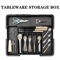 BPAFree Expandable Bamboo Cutlery Tray Organizer For Kitchen Drawers 1