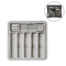 BPAFree Expandable Bamboo Cutlery Tray Organizer For Kitchen Drawers 4