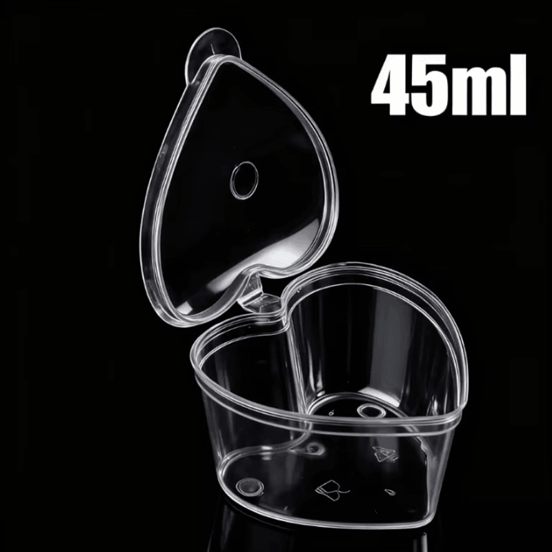 Clear Disposable Sauce Cups With Lids For Food Prep Storage 5