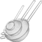 Stainless Steel Fine Mesh Flour Sifter Set With Handles For Baking Cooking 0