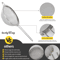 Stainless Steel Fine Mesh Flour Sifter Set With Handles For Baking Cooking 4