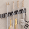 Wall Mounted Mop Broom Holder Rack With 5 Hooks 0
