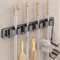 Wall Mounted Mop Broom Holder Rack With 5 Hooks 0