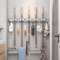 Wall Mounted Mop Broom Holder Rack With 5 Hooks 2