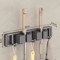 Wall Mounted Mop Broom Holder Rack With 5 Hooks 3