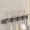 Wall Mounted Mop Broom Holder Rack With 5 Hooks 5