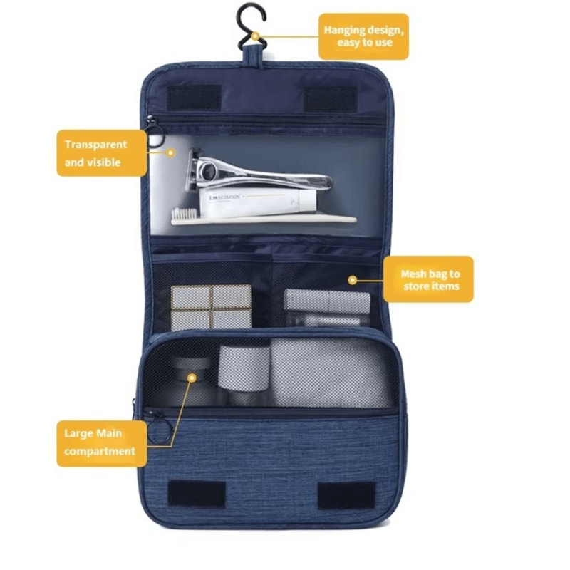 Waterproof Hanging Toiletry Travel Bag For Makeup Bathroom Essentials 2