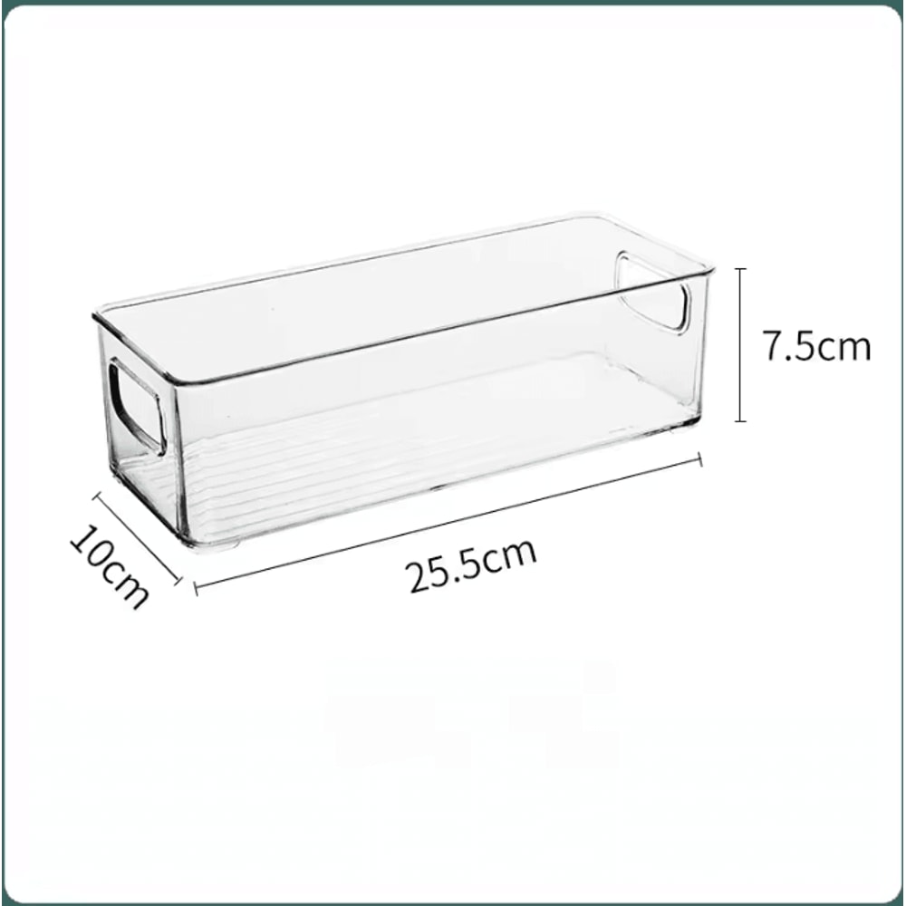 Stackable Clear Pantry Storage Bins With Handles For Fridge Cabinet Organization 1