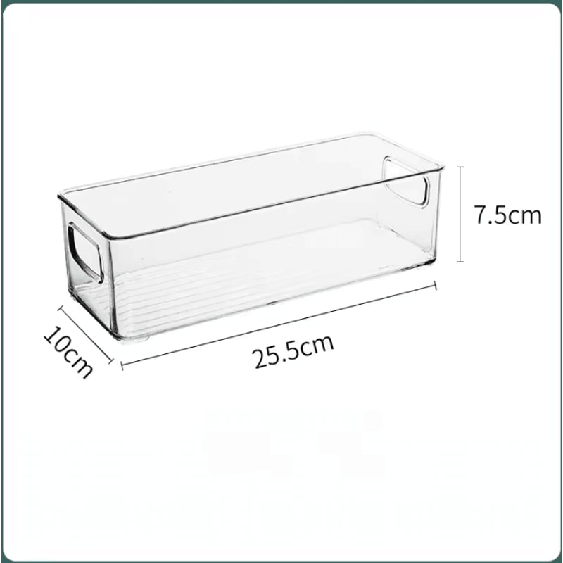 Stackable Clear Pantry Storage Bins With Handles For Fridge Cabinet Organization 1