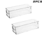Stackable Clear Pantry Storage Bins With Handles For Fridge Cabinet Organization 3