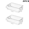 Stackable Clear Pantry Storage Bins With Handles For Fridge Cabinet Organization 4