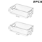 Stackable Clear Pantry Storage Bins With Handles For Fridge Cabinet Organization 4