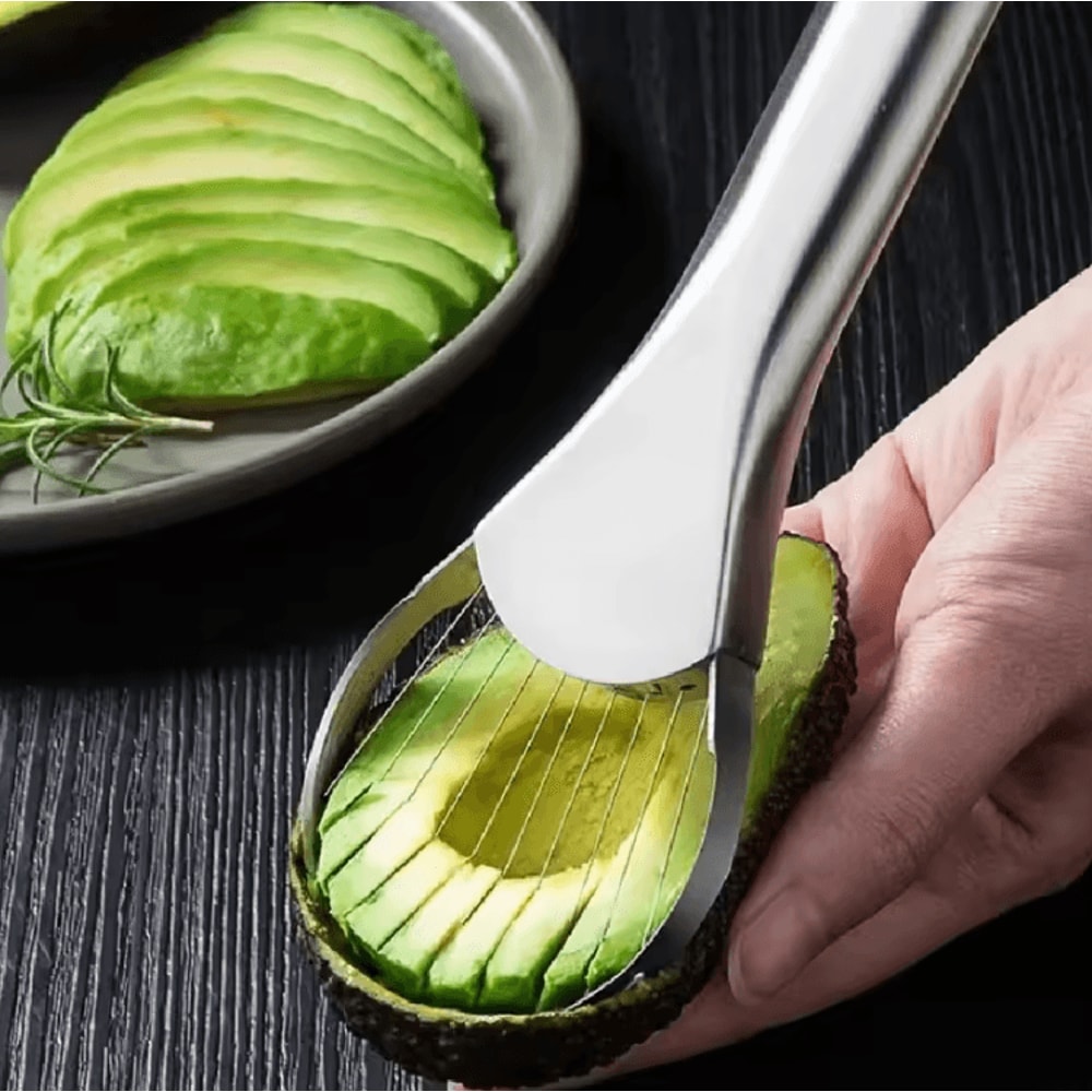 Stainless Steel Avocado Dragon Fruit Slicer Tool For Easy Fruit Prep 0