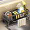 Carbon Steel Kitchen Sink Organizer With SelfDraining Water Tray 0