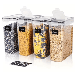 large airtight food storage container set for pantry & kitchen organization