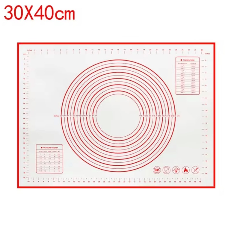 Reusable Silicone NonStick Baking Mat For Dough Rolling Oven Baking 5