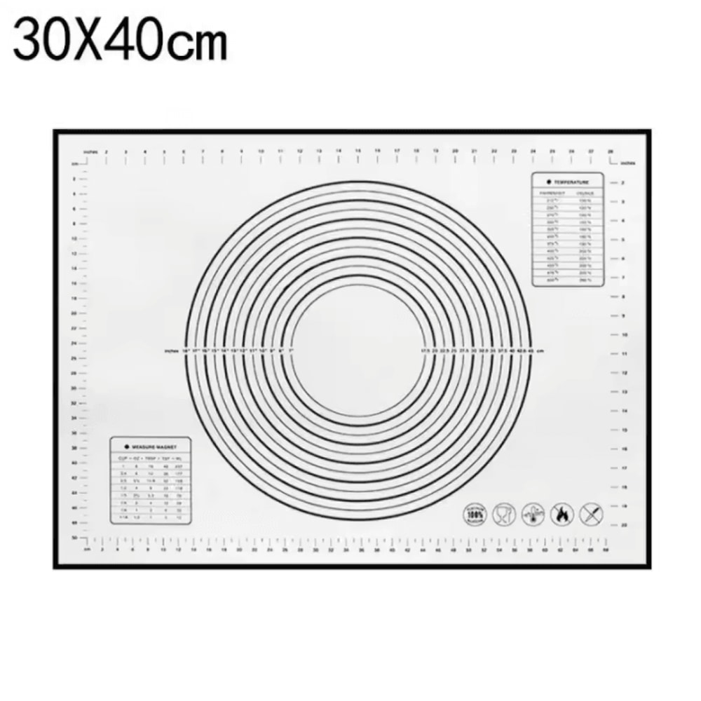 Reusable Silicone NonStick Baking Mat For Dough Rolling Oven Baking 6