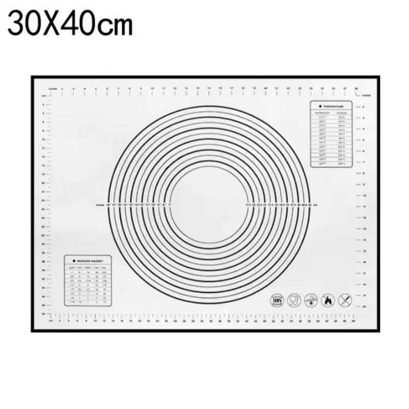 Reusable Silicone NonStick Baking Mat For Dough Rolling Oven Baking 6