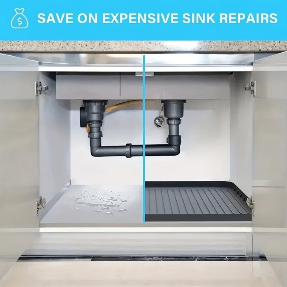 Waterproof UnderSink Cabinet Mat For Kitchen Bathroom Storage Protection 0