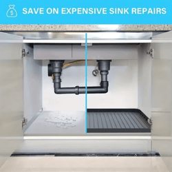 waterproof under-sink cabinet mat for kitchen & bathroom storage protection