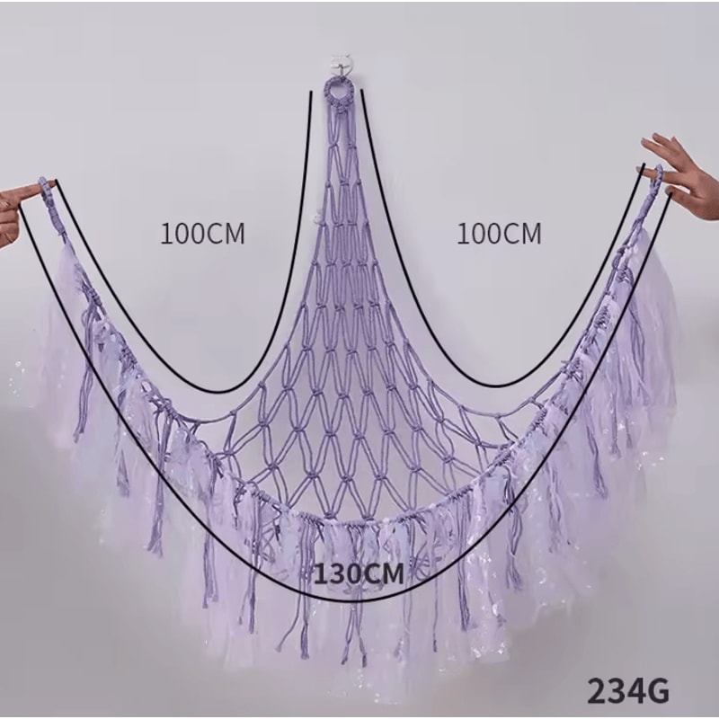 Cotton Rope Toy Hammock Storage Net For Stuffed Animals Kids Rooms 5