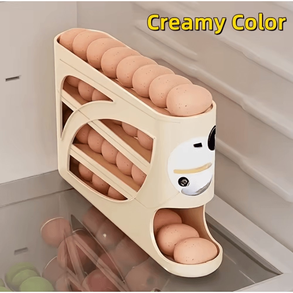 3Tier Rolling Egg Organizer For Refrigerator Kitchen Storage 3