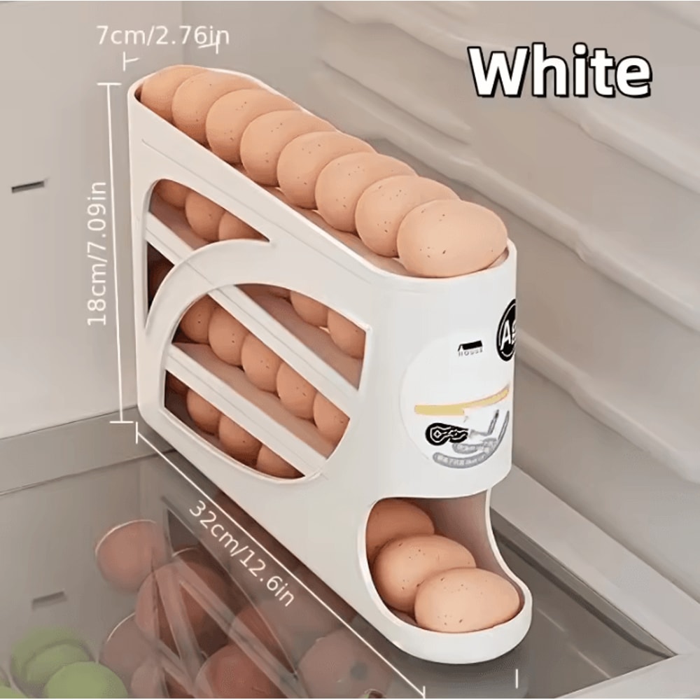 3Tier Rolling Egg Organizer For Refrigerator Kitchen Storage 4
