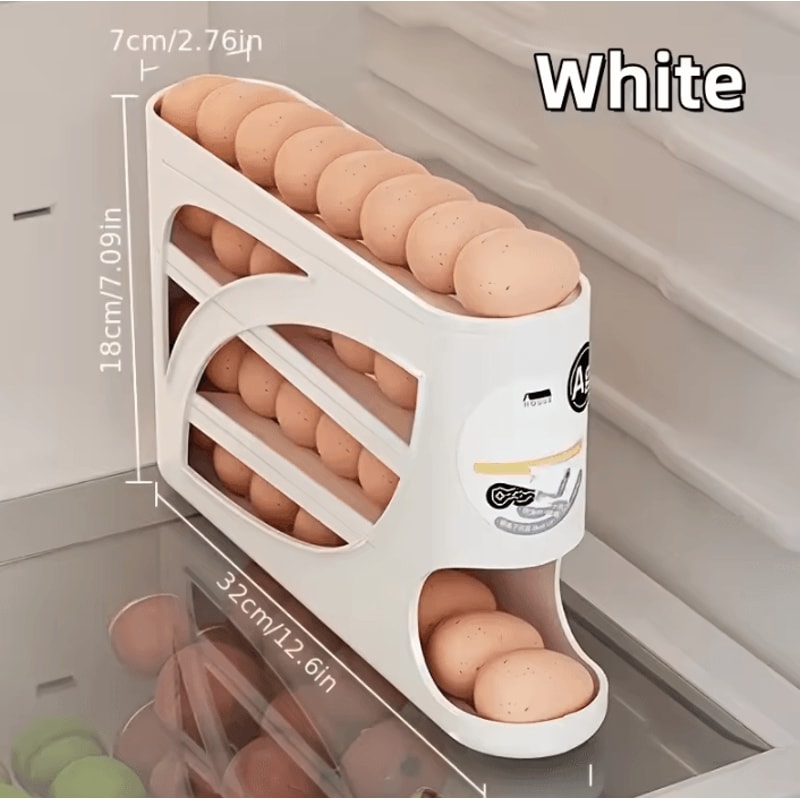 3Tier Rolling Egg Organizer For Refrigerator Kitchen Storage 4