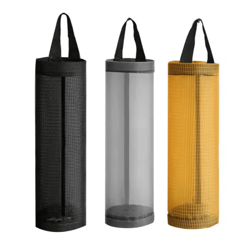 Wall Mounted Grocery Bag Holder Plastic Bag Dispenser For Kitchen Organization 5