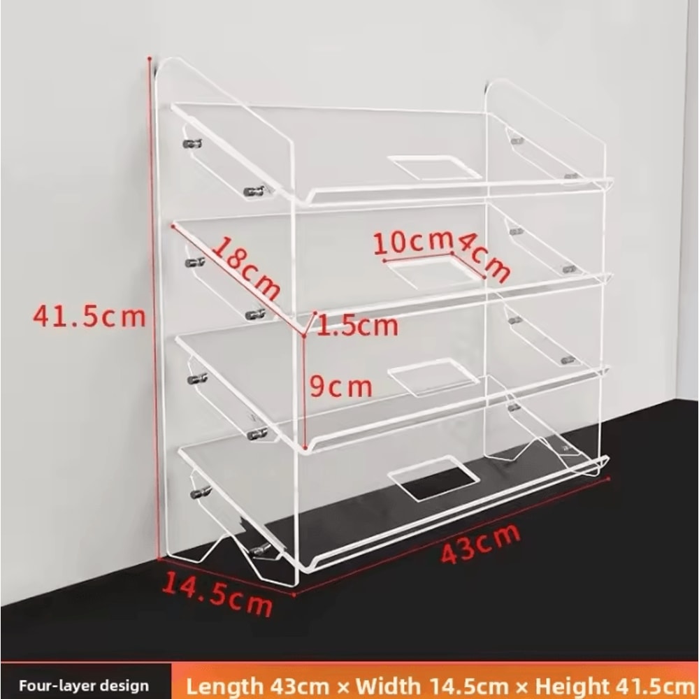Acrylic Mechanical Keyboard Mouse Display Stand With Dustproof Storage 3