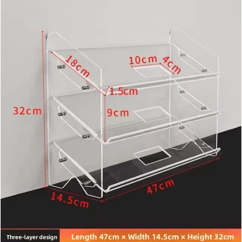 Acrylic Mechanical Keyboard Mouse Display Stand With Dustproof Storage 5