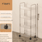 Light Luxury Transparent Acrylic Rolling Storage Cart With Hanging Baskets 4