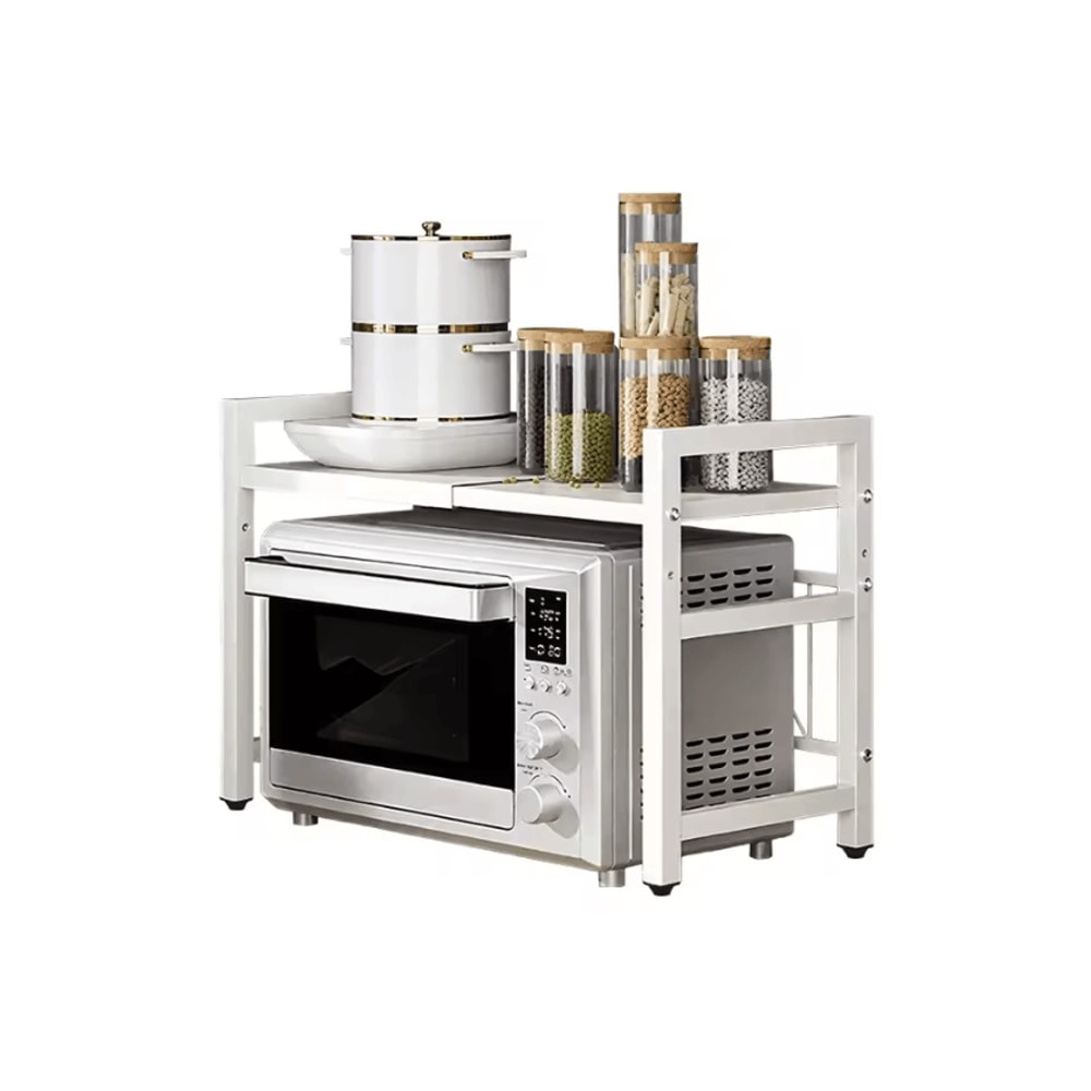 Adjustable Microwave Shelf Organizer For Kitchen Counter Storage 3