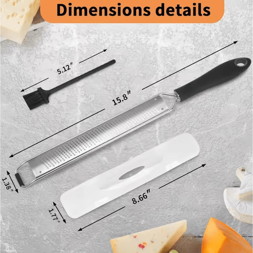 Stainless Steel Handheld Cheese Lemon Grater With AntiSlip Handle 1