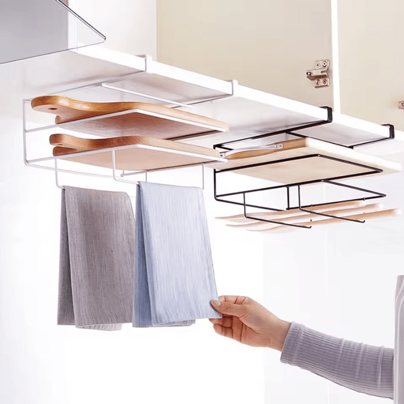 WallMounted Cutting Board Kitchen Rack Organizer 0