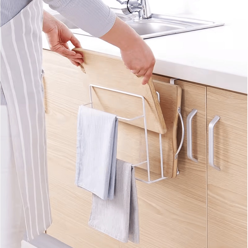 WallMounted Cutting Board Kitchen Rack Organizer 1