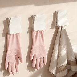 4-piece kitchen glove holder & dishcloth storage clips