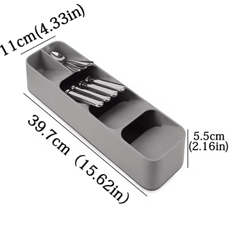 Expandable Kitchen Cutlery Spice Storage Organizer Box 3